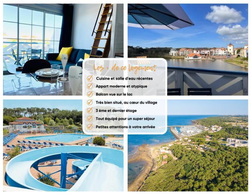 "Le Filet Du Lac" Appartement Atypique, 5 Personnes, Duplex, Vue Lac, Acces Parc Aquatique Gratuit Talmont-Saint-Hilaire Esterno foto